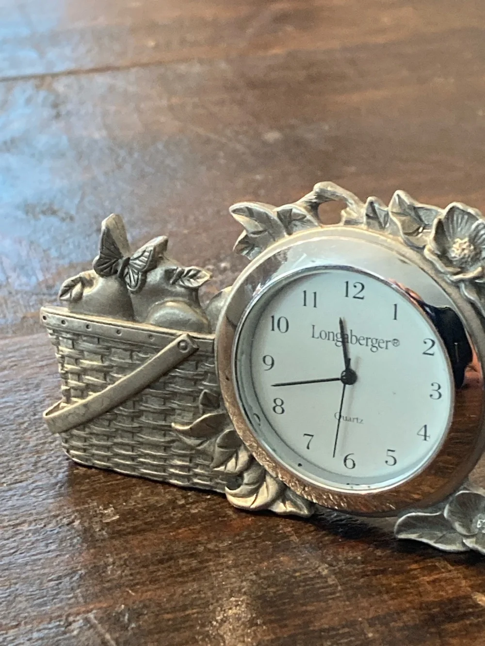 Vintage Longaberger Mini Desk Clock